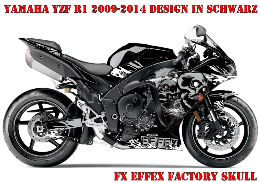 Skull Black for Yamaha YZF R1 2009-2014